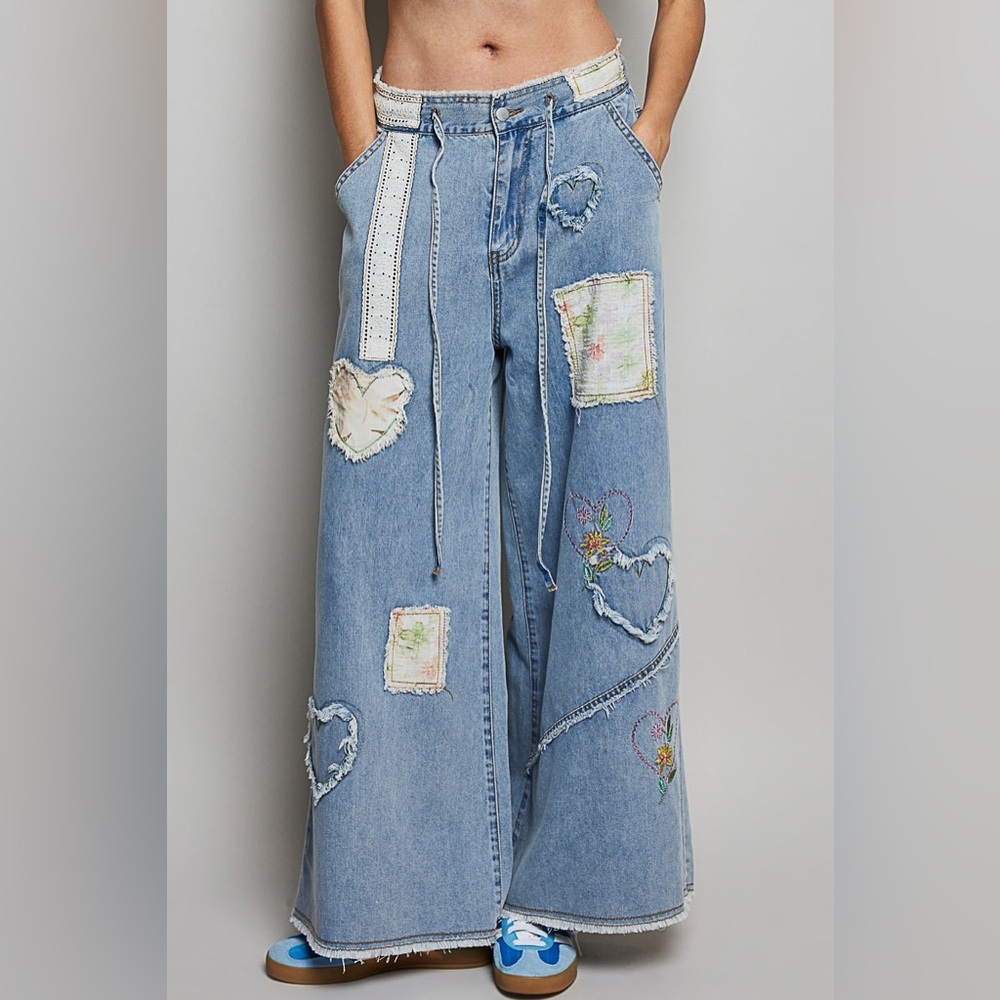 POL “ Heartthrob “ Wide Leg Jeans | Denim Blue